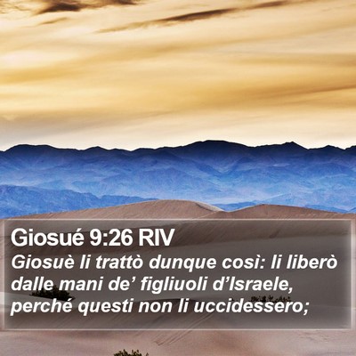 Giosué 9:26 RIV Bible Verse Image