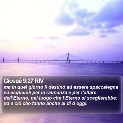 Giosué 9:27 RIV Bible Verse Image