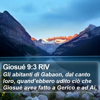 Giosué 9:3 RIV Bible Verse Image