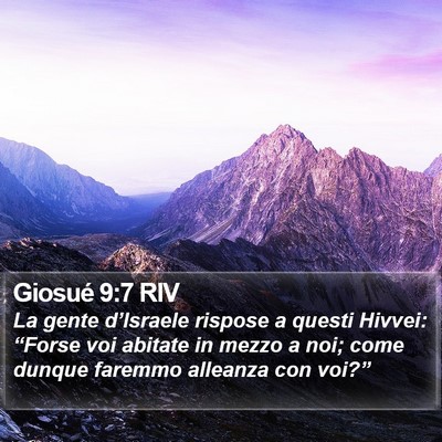 Giosué 9:7 RIV Bible Verse Image