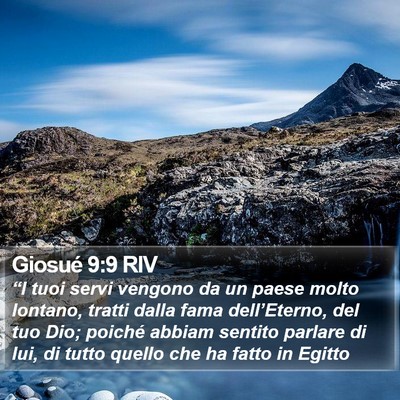 Giosué 9:9 RIV Bible Verse Image