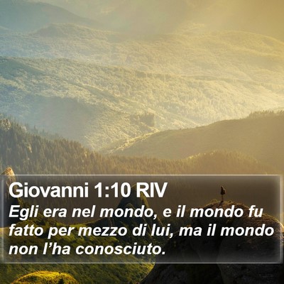 Giovanni 1:10 RIV Bible Verse Image