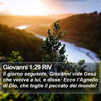 Giovanni 1:29 RIV Bible Verse Image