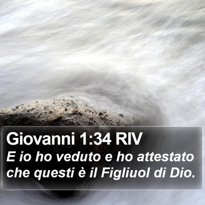 Giovanni 1:34 RIV Bible Verse Image