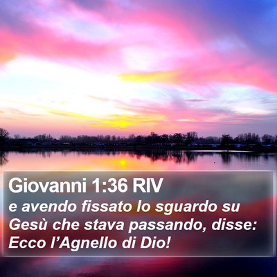 Giovanni 1:36 RIV Bible Verse Image