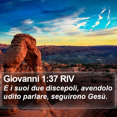Giovanni 1:37 RIV Bible Verse Image