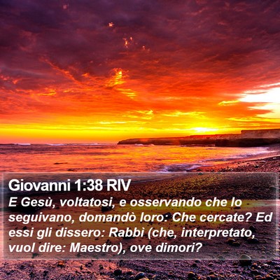Giovanni 1:38 RIV Bible Verse Image