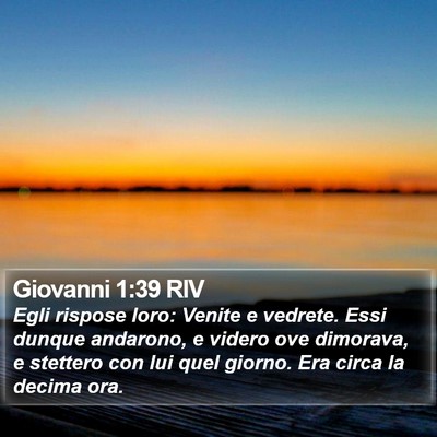 Giovanni 1:39 RIV Bible Verse Image