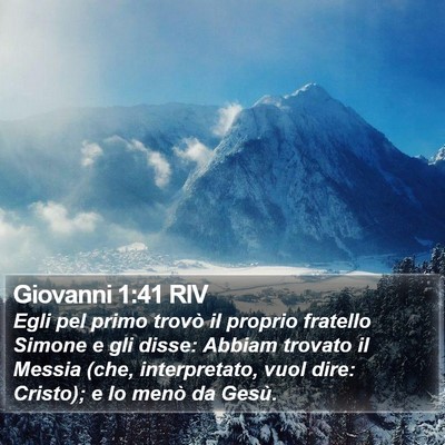 Giovanni 1:41 RIV Bible Verse Image