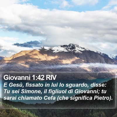 Giovanni 1:42 RIV Bible Verse Image
