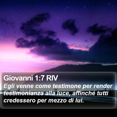 Giovanni 1:7 RIV Bible Verse Image
