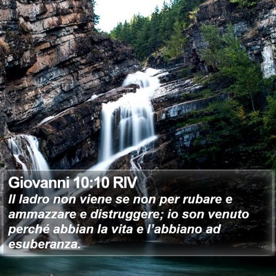 Giovanni 10:10 RIV Bible Verse Image