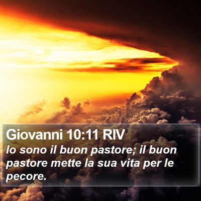 Giovanni 10:11 RIV Bible Verse Image