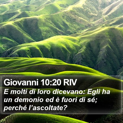 Giovanni 10:20 RIV Bible Verse Image