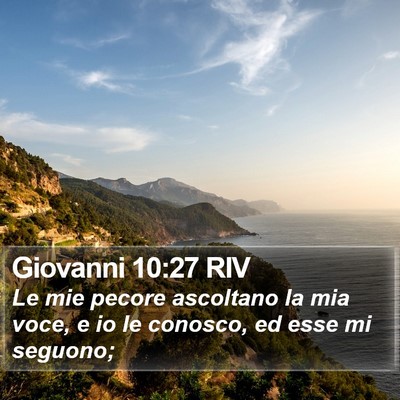 Giovanni 10:27 RIV Bible Verse Image