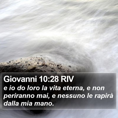 Giovanni 10:28 RIV Bible Verse Image