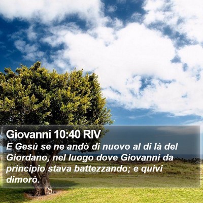 Giovanni 10:40 RIV Bible Verse Image