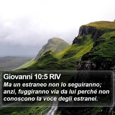 Giovanni 10:5 RIV Bible Verse Image