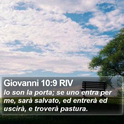 Giovanni 10:9 RIV Bible Verse Image
