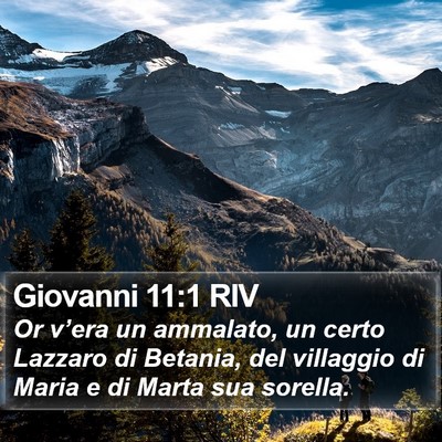Giovanni 11:1 RIV Bible Verse Image