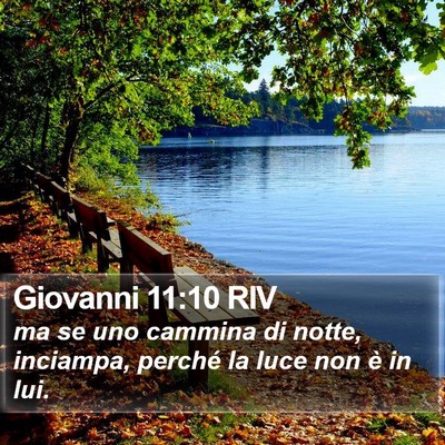 Giovanni 11:10 RIV Bible Verse Image