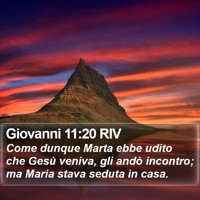 Giovanni 11:20 RIV Bible Verse Image