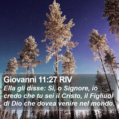 Giovanni 11:27 RIV Bible Verse Image