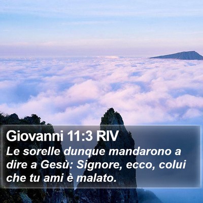 Giovanni 11:3 RIV Bible Verse Image