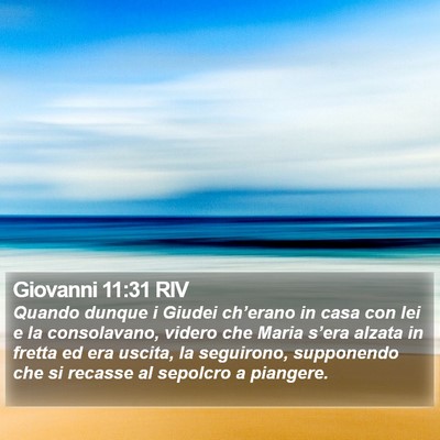 Giovanni 11:31 RIV Bible Verse Image