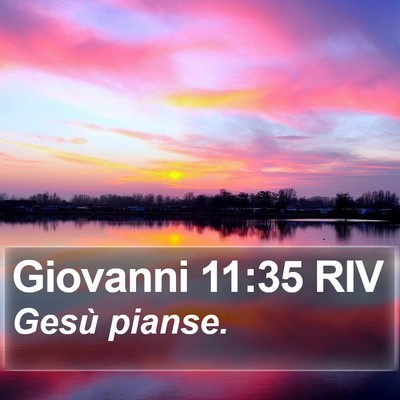 Giovanni 11:35 RIV Bible Verse Image