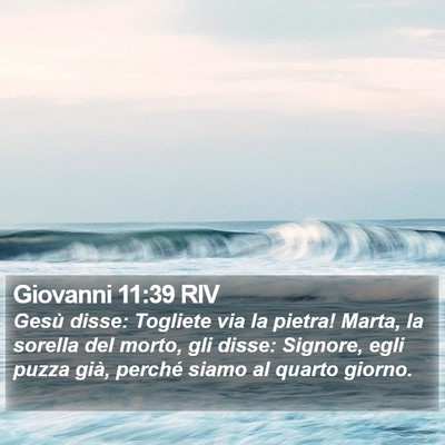 Giovanni 11:39 RIV Bible Verse Image