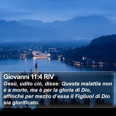 Giovanni 11:4 RIV Bible Verse Image