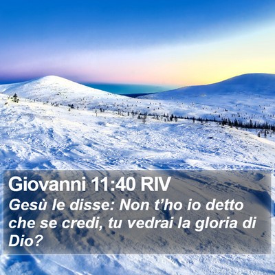 Giovanni 11:40 RIV Bible Verse Image