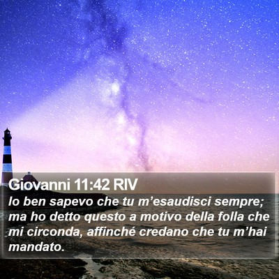 Giovanni 11:42 RIV Bible Verse Image