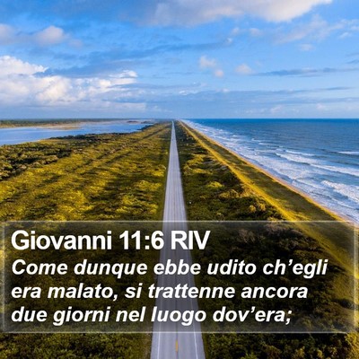 Giovanni 11:6 RIV Bible Verse Image