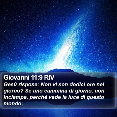 Giovanni 11:9 RIV Bible Verse Image