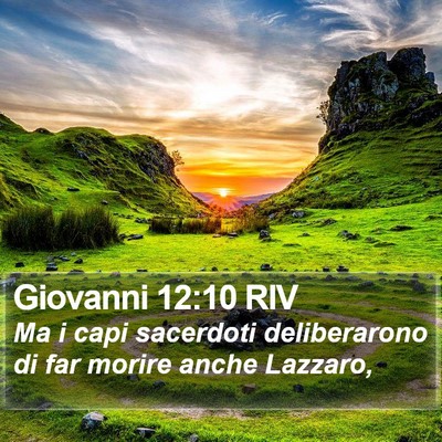 Giovanni 12:10 RIV Bible Verse Image
