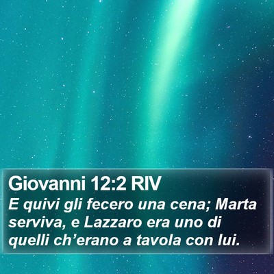Giovanni 12:2 RIV Bible Verse Image