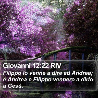 Giovanni 12:22 RIV Bible Verse Image