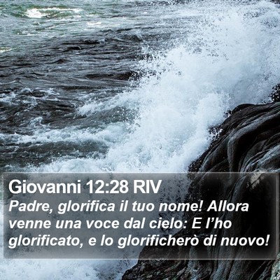 Giovanni 12:28 RIV Bible Verse Image