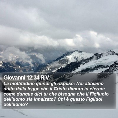 Giovanni 12:34 RIV Bible Verse Image
