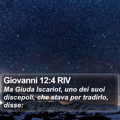 Giovanni 12:4 RIV Bible Verse Image
