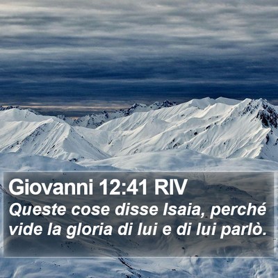 Giovanni 12:41 RIV Bible Verse Image