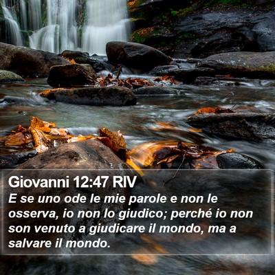 Giovanni 12:47 RIV Bible Verse Image