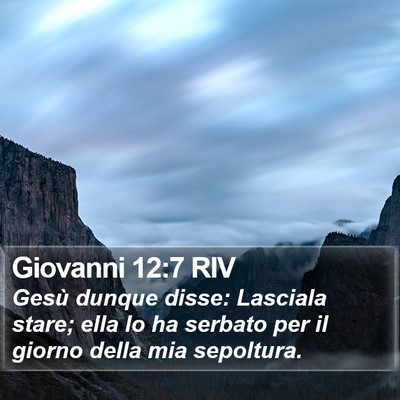 Giovanni 12:7 RIV Bible Verse Image