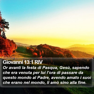 Giovanni 13:1 RIV Bible Verse Image
