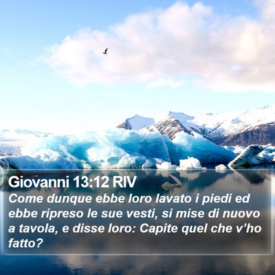 Giovanni 13:12 RIV Bible Verse Image