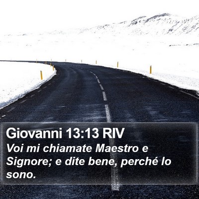 Giovanni 13:13 RIV Bible Verse Image