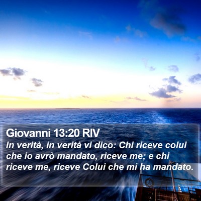 Giovanni 13:20 RIV Bible Verse Image