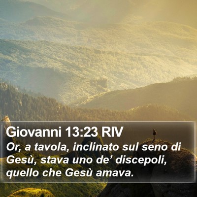 Giovanni 13:23 RIV Bible Verse Image